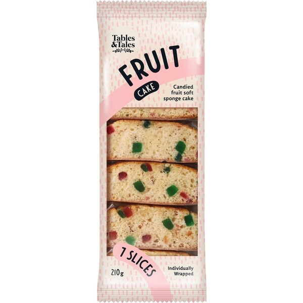Tables & Tales Candied Fruit Soft Sponge Cake 7 Pack
