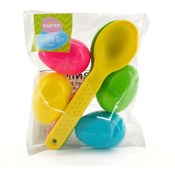 Easter Egg & Spoon Set 4 Pack