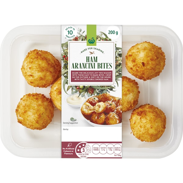 Woolworths Ham Arancini Bites Chilled Meal 200g