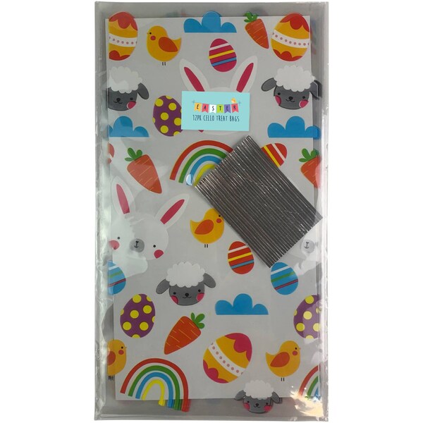 Easter Cello Treat Bags 12 Pack