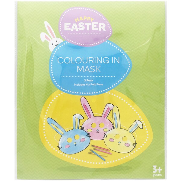 Easter Colouring In Mask 3 Pack