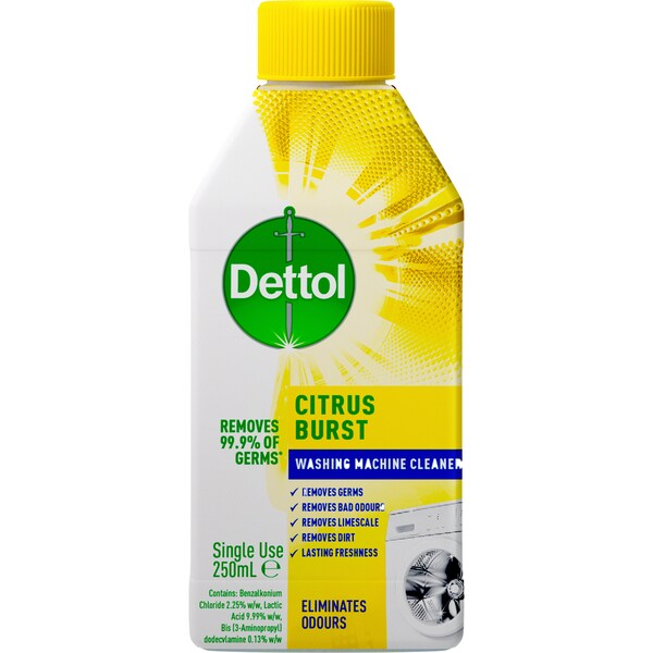Dettol Washing Machine Cleaner Citrus Burst 250ml