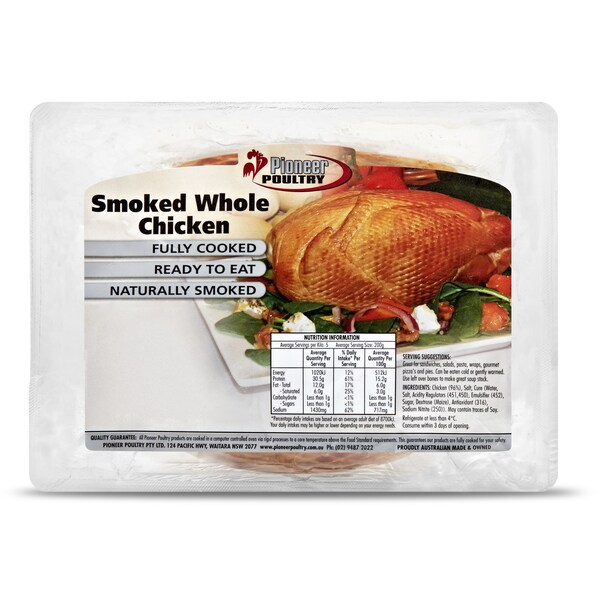 Pioneer Poultry Whole Chicken Smoked 1kg - 1.3kg