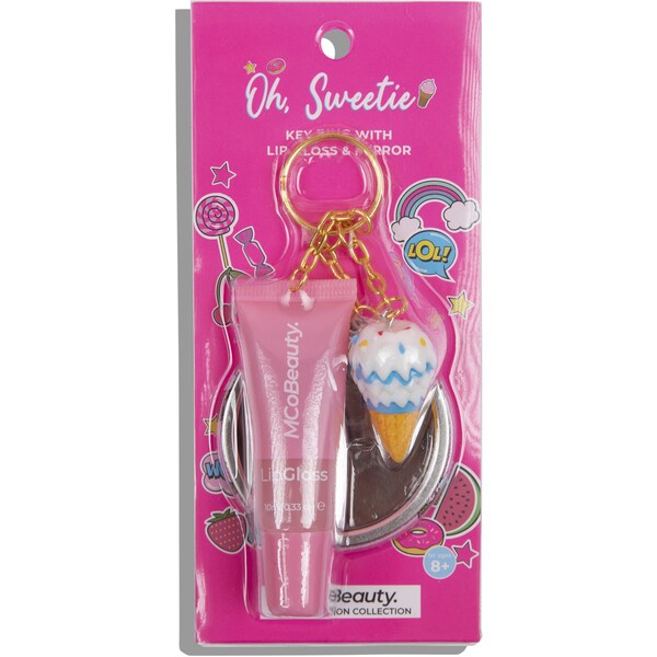 MCoBeauty Keyring With  Lipgloss & Mirror Ice Cream
