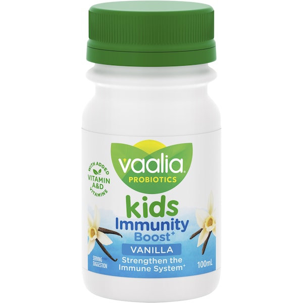 Vaalia Kids Probiotic Yoghurt Immunity Boost Vanilla 100ml