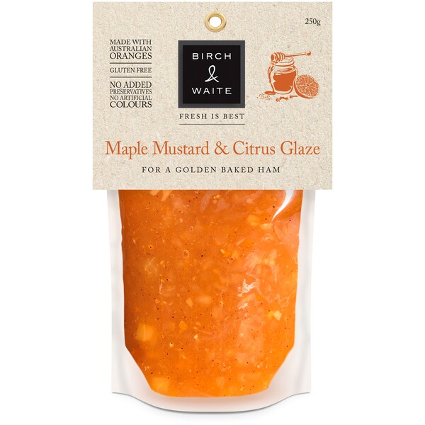 Birch & Waite Maple Mustard & Citrus Glaze 250g