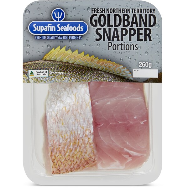Supafin Seafoods Fresh Northern Territory Goldband Snapper Portions 260g