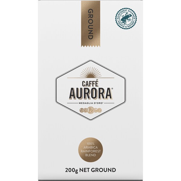 Caffe Aurora Rainforest Ground Coffee 200g