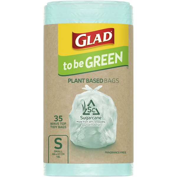 Glad To Be Green Plant Based Kitchen Tidy Bags Small 35 Pack