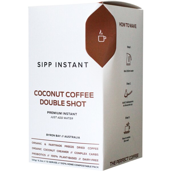 SIPP Instant Coconut Coffee Double Shot 180g