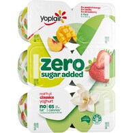 Yoplait Zero Added Sugar Classics Yoghurt Punnets