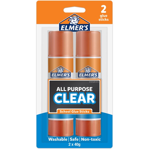 Elmer's All Purpose Clear School Glue Sticks 2 Pack