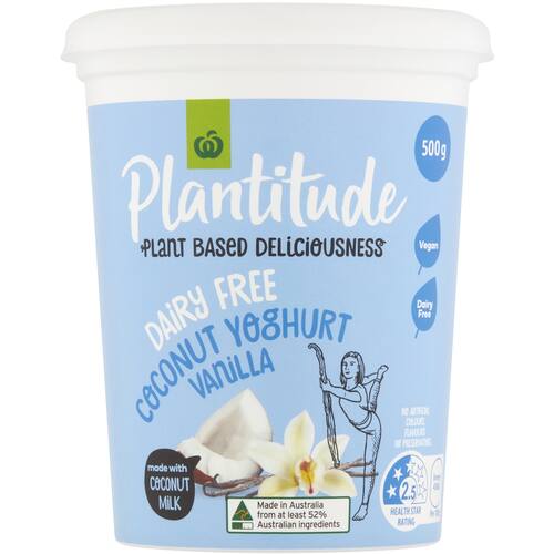 Plantitude Dairy Free Coconut Yoghurt Vanilla 500g | bunch