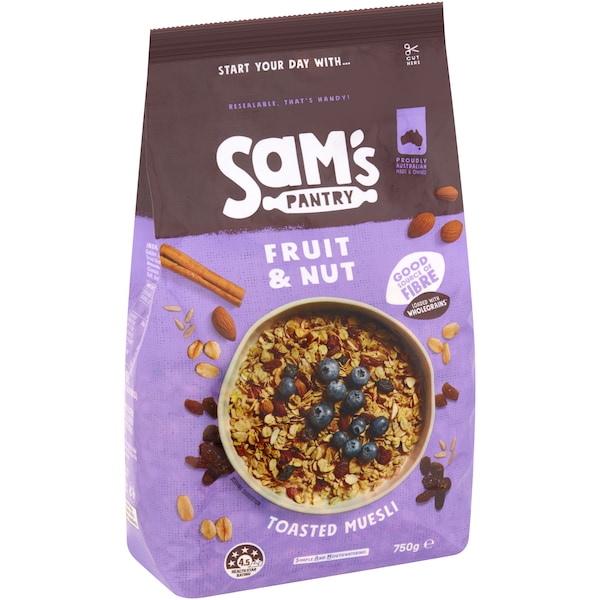 Sam's Pantry Fruit & Nut Toasted Muesli 750g