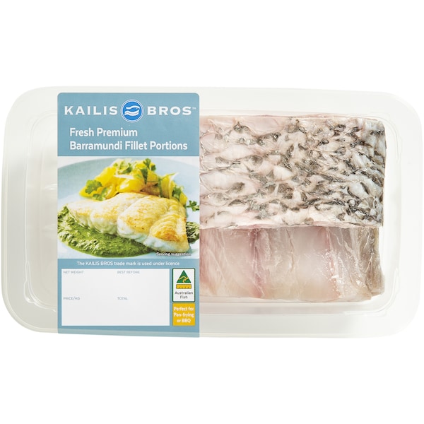 Kailis Bros Fresh Premium Barramundi Fillet Portions Skin On 260g