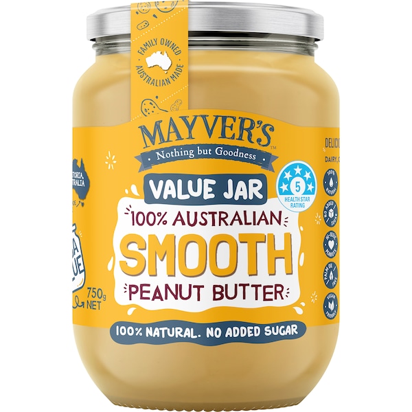 Mayver's Smooth Peanut Butter 750g