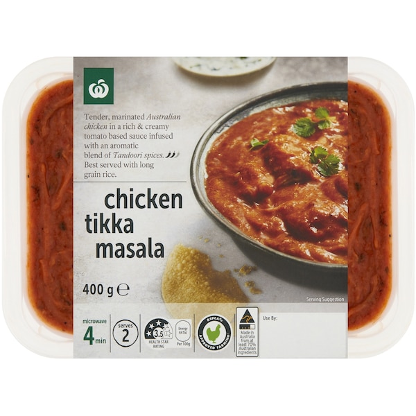 Woolworths Chicken Tikka Masala Chilled Meal 400g