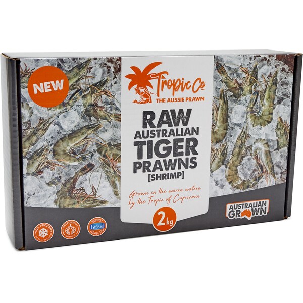 Tropic Co Raw Australian Tiger Prawns 2kg