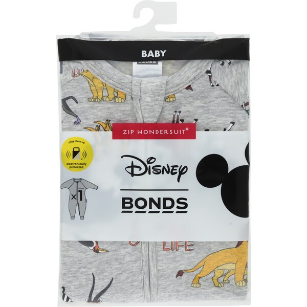 Bonds Zip Wondersuit Disney Lion King Grey Size 3 each