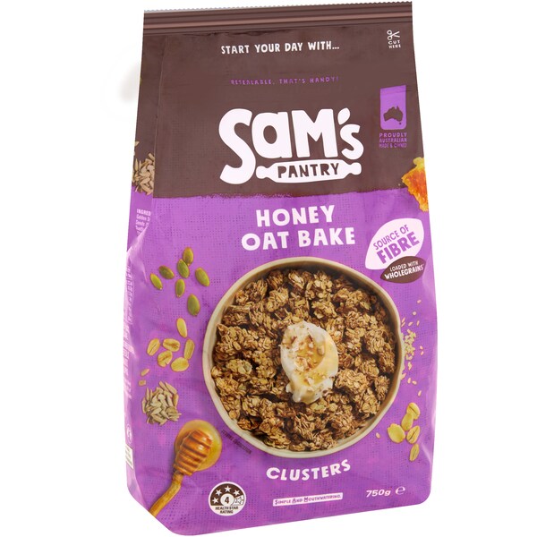 Sam's Pantry Honey Oat Bake Clusters 750g