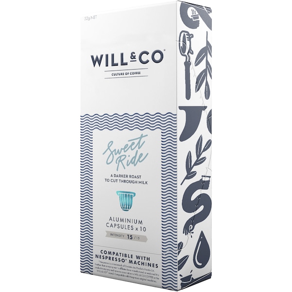 Will & Co Sweet Ride Nespresso Compatible Coffee Capsules 10 pack