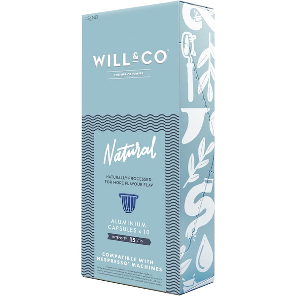 Will & Co Natural Nespresso Compatible Coffee Capsules 10 pack