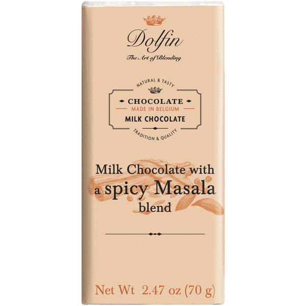 Dolfin Milk Chocolate With A Spicy Masala Blend 70g