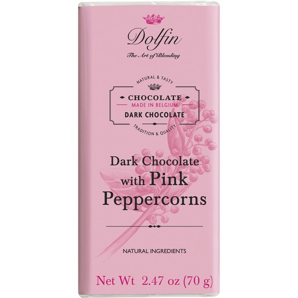 Dolfin Dark Chocolate With Pink Peppercorns 70g
