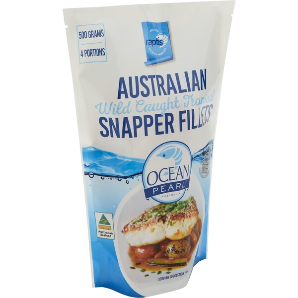 Ocean Pearl Australian Wild Caught Tropical Snapper Fillets 500g