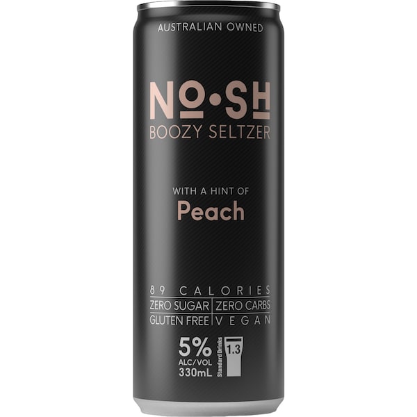 No.Sh Boozy Seltzer Peach Can 330ml