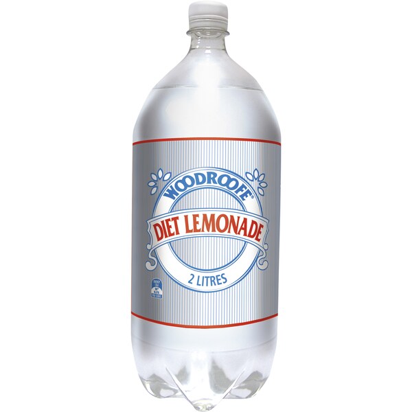 Woodroofe Diet Lemonade Soft Drink Bottle 2L