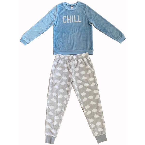 For Her Ladies Pyjama Set Blue Medium Each