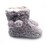 Ladies Rabbit Faux Fur Boots Grey Size 5/6 Each