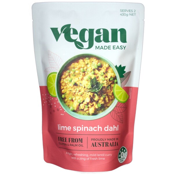 Vegan Made Easy Lime Spinach Dahl 430g