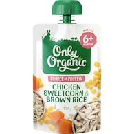 Only Organic Chicken Sweetcorn & Brown Rice 6+ Months