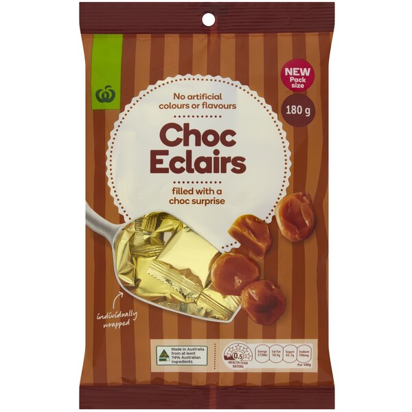 Woolworths Chocolate Eclairs 180g