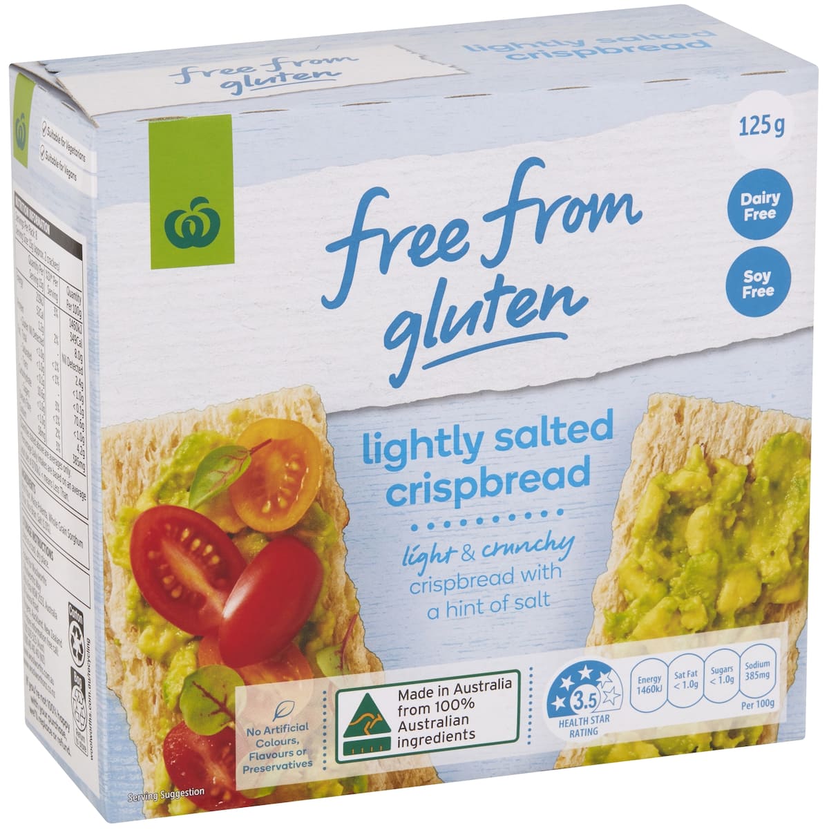 Woolworths Free From Gluten Lightly Salted Crispbread 125g bunch