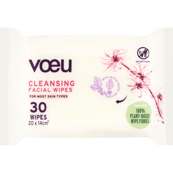 Voeu Cleansing Facial Wipes 30 pack