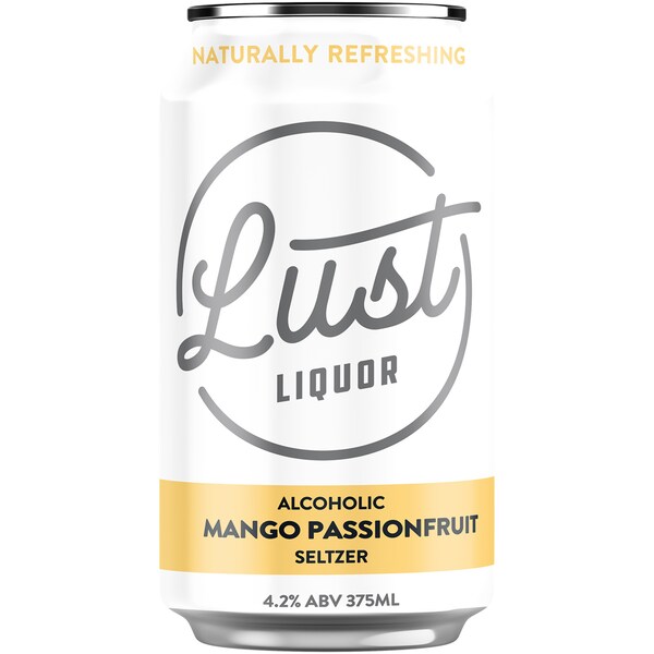 Lust Liquor Mango & Passionfruit Seltzer Can 375ml