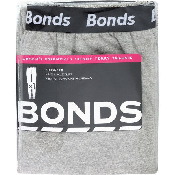 Bonds Women's Essentials Skinny Terry Trackie Small Grey each