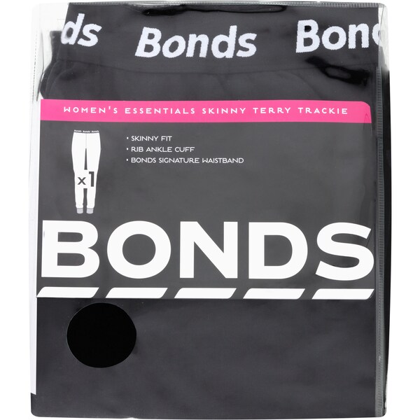 Bonds Women's Essentials Skinny Terry Trackie Large Black each