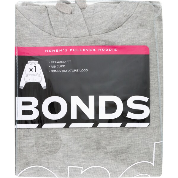 Bonds Women's Pullover Hoodie Large Grey each