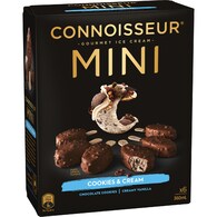 Connoisseur Gourmet Ice Cream Mini Cookies & Cream Sticks