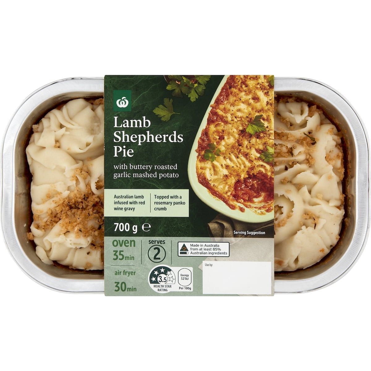 Woolworths Slow Cooked Lamb Shepherd's Pie 700g bunch