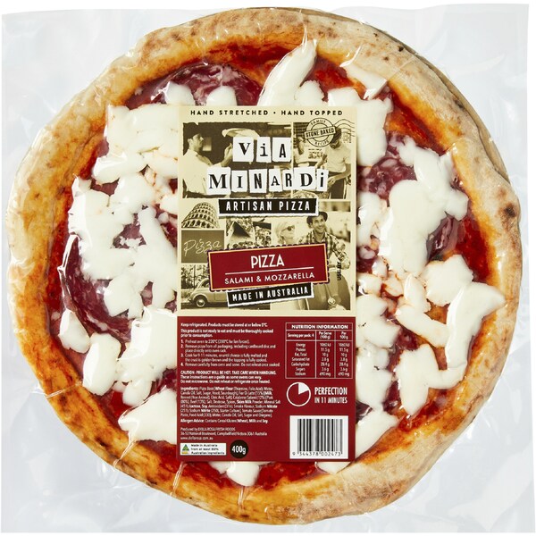 Via Minardi Salami & Mozzarella Pizza 400g