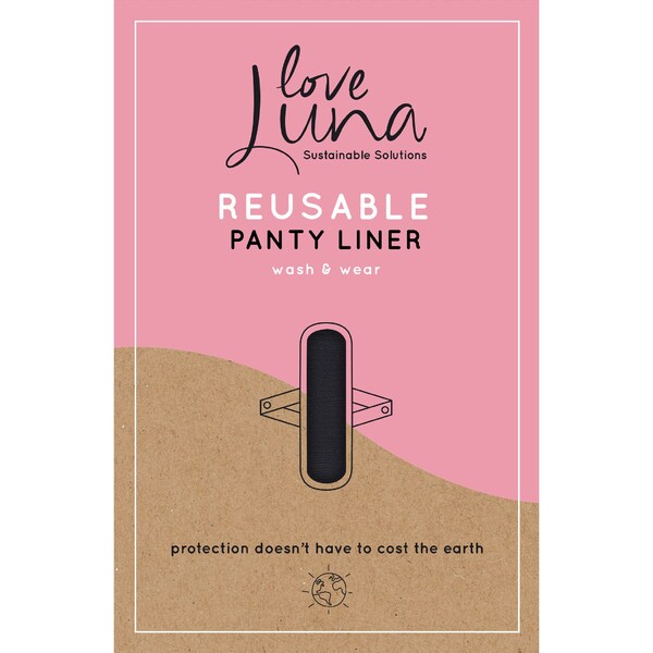 Love Luna Reusable Liner Black Onesize Each