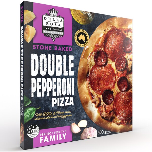 Della Rosa Double Pepperoni Pizza 500g