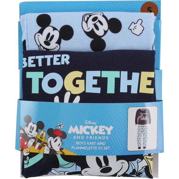 Disney Mickey Mouse Boys Pyjamas Size 5 Each