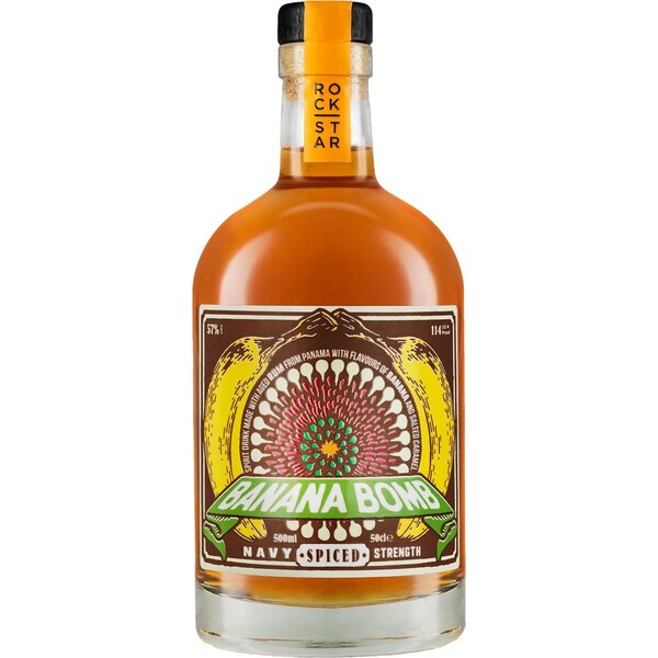 Rockstar Banana Bomb Spiced Rum 500ml