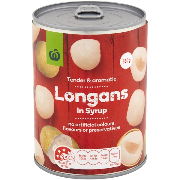 Woolworths Longans In Syrup 560g